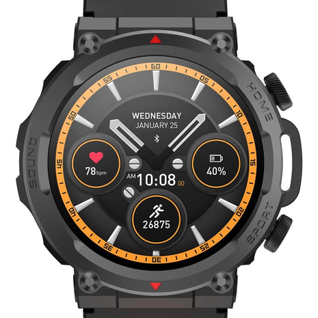 TIMEX Tough 1.43 inch Round AMOLED Rugged Smartwatch with 466x466 Pixel Resolution| Functional Crown|Bluetooth Calling| Metallic Body|Always On Display|AI Voice Assist|100+ Sports Modes|100+ Watchfaces