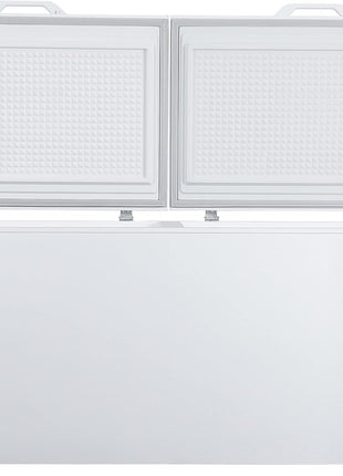 Hamilton Beach HBFRF2129 21 cu ft Double Door LID Garage-Ready Chest Freezer-White, Vinyl-Coated Baskets, Space-Saving Flat Back, Stay-Open, Front-Access Drain, for Storage, Hunting, Large Family