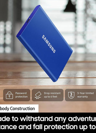 Samsung T7 Portable SSD 1TB Titan Gray, USB 3.2 Gen 2, Up to 1,050MB/s | Reliable External Solid State Drive Storage for Gaming, Students, Professionals (MU-PC1T0T/AM)