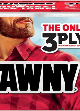 Brawny Tear A Square 3 Ply Paper Towels, 8 Triple Rolls = 24 Regular Rolls, Strong, Absorbent, and Durable with 3 Sheet Sizes (Quarter, Half, Full)