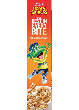 Kellogg's Honey Smacks Breakfast Cereal, Made with Whole Grain, Kids Snacks, Large Size, Original, 15.3oz Box (1 Box)