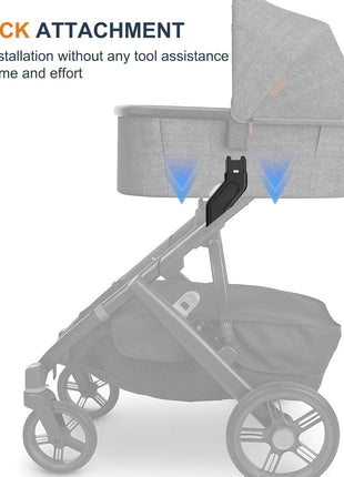 UTNVBTR Upper Adapter Accessories Compatible with UPPAbaby Vista, Vista V2, and Vista V3 Strollers – Secure Fit for Bassinet, Toddler Seat, Aria, Mesa V2, or Mesa Max Infant Car Seats – 1 Set