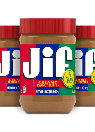 Jif Creamy Peanut Butter, 16 Ounces (Pack of 3)