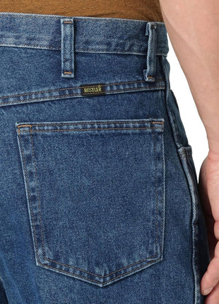Rustler mens Classic Relaxed Fit Jeans, Dark Stonewash, 36W x 32L US