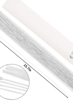 CCINEE 24 Gauge White Floral Wire Stem for Flower Arrangement Craft Supply,16 Inch,200PCS