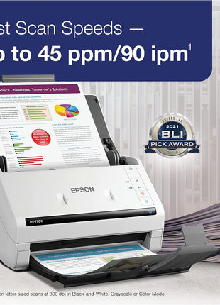 Epson DS-770 II Color Duplex Document Scanner for PC as Well as Mac with 100-page Auto Doc Feeder (ADF), Twain and ISIS Drivers