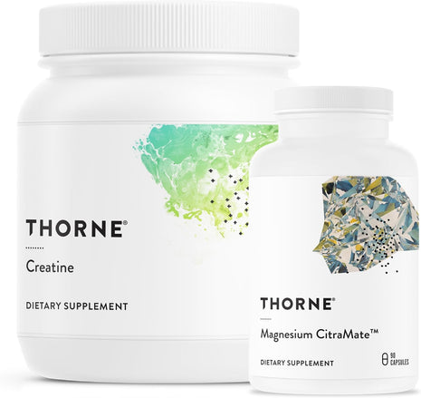 THORNE - Magnesium CitraMate & Creatine Performance Combo - Essential Support for Energy, Muscles, and Cognitive Function - 90 Servings
