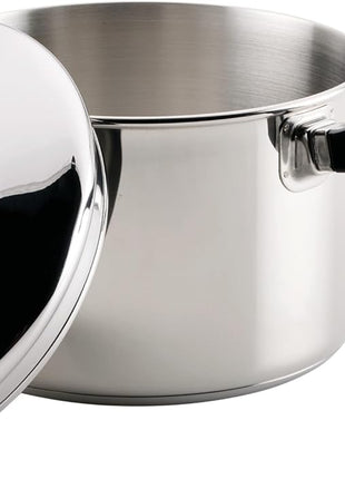 Farberware Classic Series Stainless Steel Sauce Pan with Lid, 3-Quart, Stainless Steel Pans, Induction Cookware