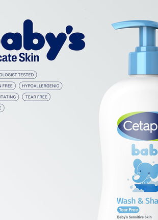 Cetaphil 2-in-1 Baby Shampoo & Body Wash, Tear Free, Calendula, 7.8 Fl Oz | 2-In-1 Baby Wash And Shampoo, Organic Calendula, Tear Free, Paraben Free, Newborn Sensitive Skin, No Colorants Or Mineral Oil
