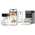 PETLIBRO AI Multi-Pet Recognition Pet Camera Indoor + Upgraded RFID Automatic Cat Feeder with Phone App 2-Way Audio, Camera with Daily Activity Analysis, Feeder with Light Collar Tag