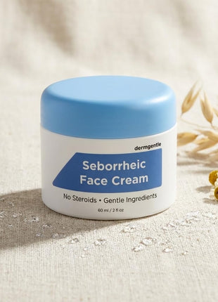 Seborrheic Dermatitis Face Cream for Sensitive Skin - Hydrates & Supports the Skin Barrier with MCT Oil, Squalane - Moisturizing Face, Scalp and Body Cream - No Steroids, Gentle Ingredients