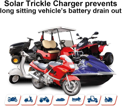 ECO-WORTHY 10W Solar Car Battery Charger Maintainer 12V Waterproof Portable Solar Trickle Charger for Car Truck Boat Lawn Mower RV Trailer Tractor ATV Utility Vehicle Battery