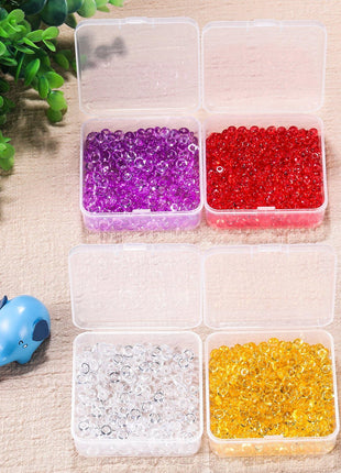 SATINIOR 12 Pack Beads Organizer Box Clear Plastic Beads Storage Containers Box with Hinged Lid for Bracelet Making DIY Jewelry Craft Nail (3.70 x 3.70 x 1.18 Inch)