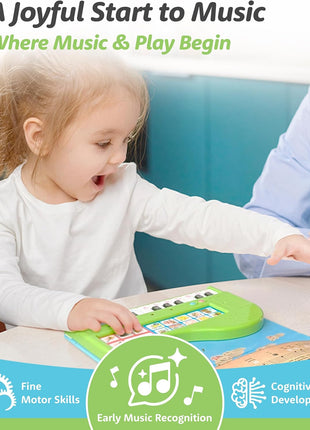 BEST LEARNING My First Piano Book - 20-Key Toy Piano for Kids Ages 3+ | Educational musical toy with 10 nursery rhymes and 6 instrument sounds; birthday gift for 3, 4, 5 year old girls and boys