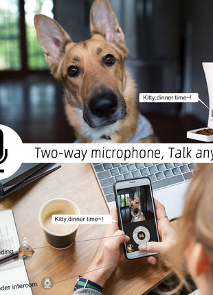 12L 5G WiFi Aautomatic Dog Feeder Large Breed & Automatic cat feeders 1080P Full HD Pet Camera Treat Dispenser Food Dispenser