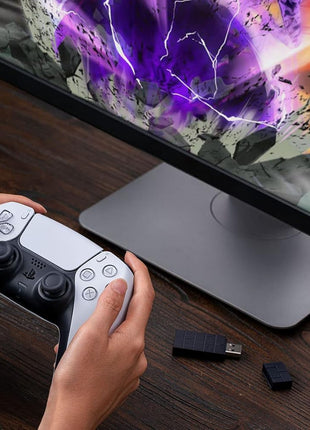 8BitDo Wireless USB Adapter 2 for Switch/Switch 2, Windows PC, Mac & Raspberry Pi, Compatible with Xbox Series X & S Controller, Xbox One Bluetooth Controller, Switch Pro and PS5 Controller (Black)