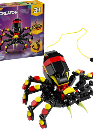 LEGO Creator 3 in 1 Wild Animals Surprising Spider Toy - Building Toy with 3 Build Options, Spider, Scorpion, or Snake - Animal Figures for Kids, Boys & Girls, Ages 7+ - Gift Idea for Birthday - 31159