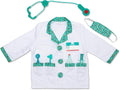 Melissa & Doug Doctor Costume, Pretend Play Dress Up Set (8-Pc) Stethoscope, Coat & Accessories, Role Play Toys for Kids 3+