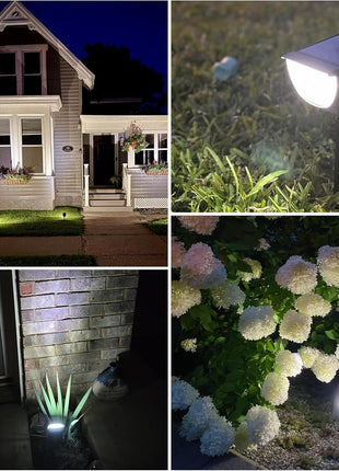 Solar Lights Outdoor Waterproof IP65, Solar Powered 76 LED 3 Lighting Modes Solar Spot Lights Outdoor for Yard Garden Landscape Pathway (Cool White, 4 Pack)