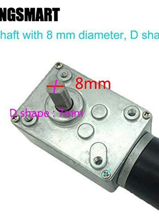 BRINGSMART 12V 12rpm DC Worm Gear Motor 70kg.cm High Torque Self-Locking Reversed Mini Turbine Geared Motor for DIY Robot Rotating Table Door Lock Curtain Machine (12V 12rpm)
