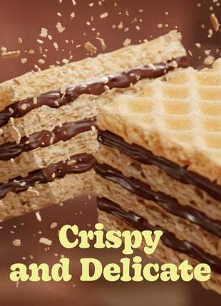 Bauducco Chocolate Wafers - Crispy Wafer Cookies With 3 Delicious, Indulgent, Decadent Layers of Chocolate Flavored Cream - Delicious Sweet Snack or Desert - 5.0 oz (Pack of 1)