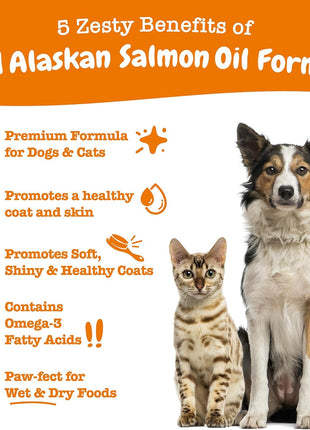 Zesty Paws Wild Alaskan Omega-3 Blend Pollock + Salmon Oil for Dogs + Probiotic Powder for Dogs