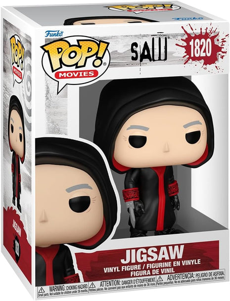 Funko POP! Saw 10th Anniversary - Jigsaw Killer (1 in 6 Chase Chance) | Official Horror Merch - Collectable Vinyl Figurine for Shelf Display - Birthday Gift Idea for Fans and Collectors