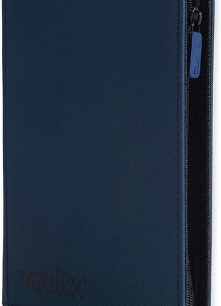 Vault X 4 Pocket Trading Card Zip Binder, 160 cards, Premium Exo-Tec Album Material, 20 Side-Loading Pages, Folder for Collectible Card Games, Sports, TCG (Blue)