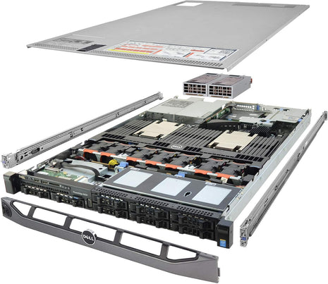 Dell PowerEdge R630 Server 2.60Ghz 20-Core 128GB RAM + 8.0TB SAS 6G HDDs + Rails (Renewed)