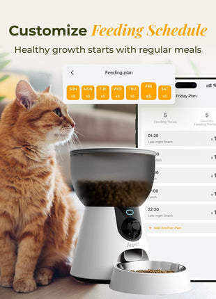 Arenti Ultimate Pet Care & Home Security Bundle: 2K Smart Feeder Kit with Water Fountain + 340° Pan/Tilt Battery Camera, WiFi App Control, 2-Way Audio, Ideal for Remote Pet Monitoring & Home Safety