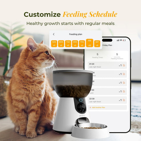 Arenti Ultimate Pet Care & Home Security Bundle: 2K Smart Feeder Kit with Water Fountain + 340Â° Pan/Tilt Battery Camera, WiFi App Control, 2-Way Audio, Ideal for Remote Pet Monitoring & Home Safety