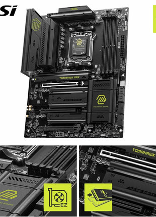 MSI MAG B850 Tomahawk MAX WiFi Motherboard, ATX - Supports AMD Ryzen 9000/8000 / 7000 Processors, AM5-80A SPS VRM, DDR5 Memory Boost 8400+ MT/s (OC), PCIe 5.0 x16, M.2 Gen5, Wi-Fi 7, 5G LAN