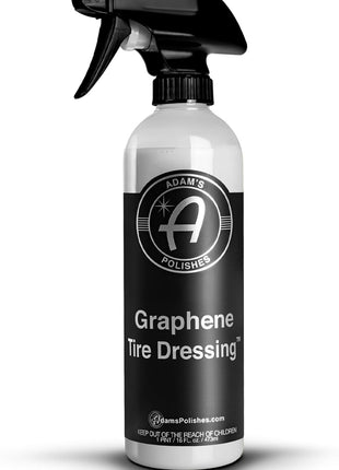 Adam's Polishes Graphene Tire Dressing - Deep Black Finish W/Graphene Non Greasy Car Detailing | Use W/Tire Applicator After Tire Cleaner & Wheel Cleaner | Ceramic Coating Like Tire Protection (16oz)