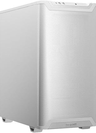 be quiet! Pure Base 501 White PC case | 2 Preinstalled Quiet Fans | Mid Case | USB 3.2 Gen | Quiet PC Case