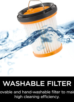 Shark WV201 WANDVAC Handheld Vacuum, Lightweight at 1.4 Pounds with Powerful Suction, Charging Dock, Single Touch Empty and Detachable Dust Cup,Graphite, Slate