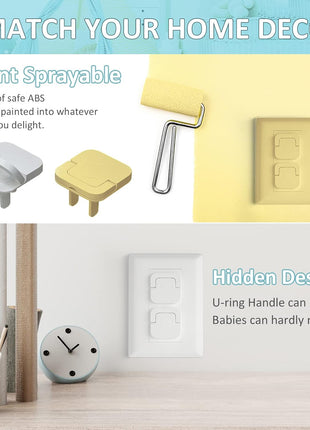 4our Kiddies Baby-Proof Outlet Covers(60 Pack) - Child Safety Electric Plug Protectors to Prevent Power Shock