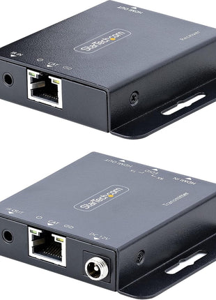 HDMI Extender over CAT6/CAT5, 4K 30Hz/130ft PoC HDMI over Ethernet Extender, HDMI Transmitter and Receiver kit, IR Extension