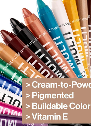 wet n wild Color Icon Cream Eyeliner Eyeshadow Multi-Stick, Moisturizing, Nourishing Velvety Cream-to-Powder Buildable & Blendable Formula, Cruelty-Free & Vegan - Champagne Room