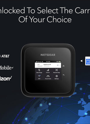NETGEAR Nighthawk M6 5G Mobile Hotspot, Router with Sim Card Slot, Modem, Portable WiFi Device for Travel, Unlocked with Verizon, AT&T, and T-Mobile, WiFi 6, 2.5Gbps (MR6150)