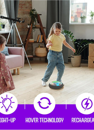 Ninja Blast Hover Soccer Light-Up Ball, Birthday Gift for Boys, Indoor Toy Games, Kids Gifts for Age 5, 6, 7, 8, 9, 10, 11, 12 Years Old, Boy Toys for Age 3 Years and Up.