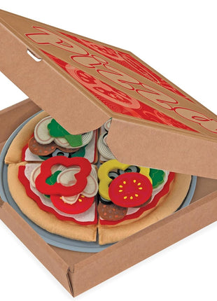 Melissa & Doug Felt Food Mix And Match Pizza Play Food Set - 42 Pieces Felt Pizza Play Set For Kids Kitchen, Pretend Toy For Toddlers And Kids Ages 2+