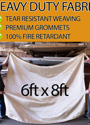 Supa Ant 6x8ft. Welding Blanket Fireproof (Pack of 2) - Heavy Duty Weld Fire Blanket Tools - Welders Cover for Men Curtain with Gloves - Large Welding Gear for Welder Accessories