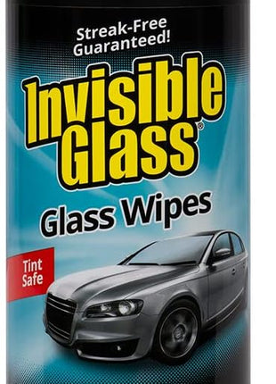 Invisible Glass 90166 Large Glass Cleaning Wipes for Streak-Free Windows, Mirrors, and Glass, Lint-Free, Ammonia-Free, Tint-Safe, for Home and Auto, Canister, 28 Wipes, Pack of 1