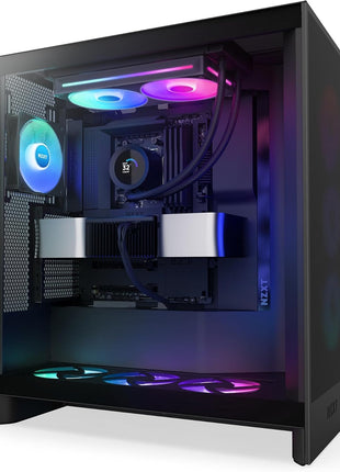 NZXT Kraken Plus 240 RGB – AIO CPU Liquid Cooler – 240mm Radiator – F240 RGB Core Single Frame Fan – Customizable 1.54 inch Square LCD – AMD® AM5, AM4 – Intel® LGA 1851/1700, 1200/115X – Black