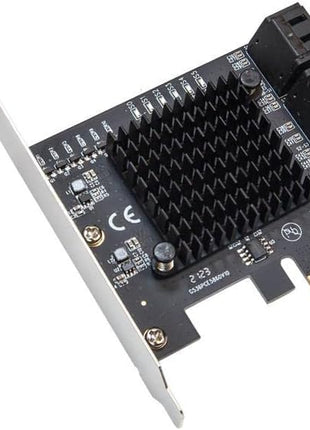 IO CREST 6 Port SATA III to PCIe 3.0 x1 Non-RAID Expansion Card JMB575 JMB582 Low Profile Bracket (SY-PEX40166)