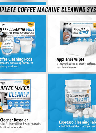 Coffee Machine Cleaner Descaler Tablets - 24 Count, Compatible With Nespresso, Keurig, Ninja, Delonghi, Miele, Coffee Maker Pot Descaling & Cleaning Tabs, Descale Drip Coffe And Espresso Machines