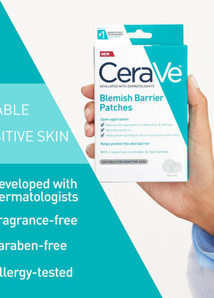 CeraVe Hydrocolloid Blemish Patches, Pimple Patches for Face, 22ct | Absorbs Oil with Niacinamide and Ceramides, Ultra-Thin Acne Patches That Blend Into All Skin Tones, For Sensitive Skin