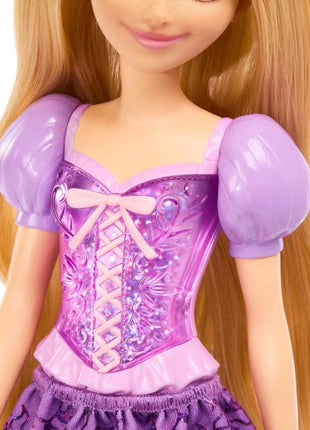 Mattel Disney Princess Rapunzel Doll in Sparkling Fashion with Removable Skirt, Tiara and Shoes, Posable & Collectible, Inspired by Tangled Movie