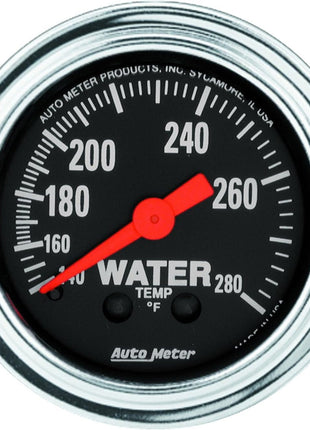 AUTO METER 2431 Traditional Chrome Mechanical Water Temperature Gauge
