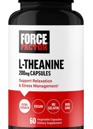 Force Factor Magnesium Supplement 500mg 90 Capsules and L Theanine Stress Relief 60 Capsules Bundle
